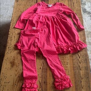 Southern style brand boutique dress sz 6 and leggings size 8